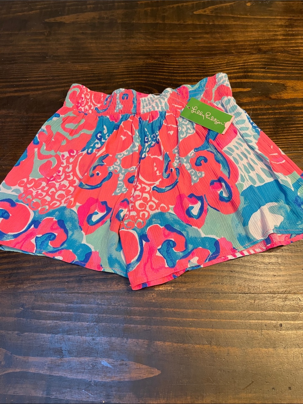 Lilly Pulitzer Coral Reef I’m So Jelly Shorts with Elastic Waistband